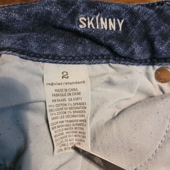 American Eagle Jeans 2 R Low Rise Skinny Medium Dark Wash Stretch Denim - Picture 5 of 11